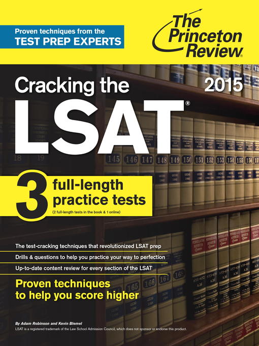 Title details for Cracking the LSAT with 3 Practice Tests, 2015 Edition by Princeton Review - Available